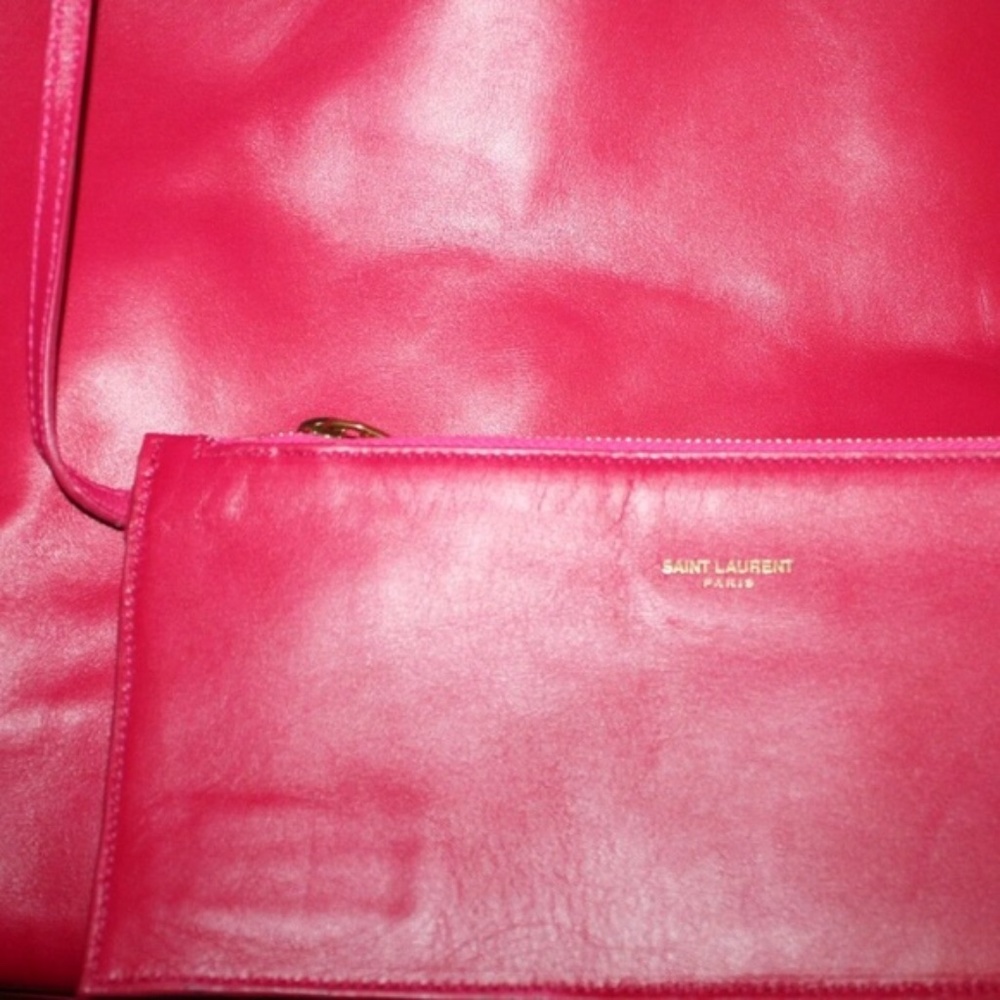 SAINT LAURENT LEATHER TOTE BAG HANDBAG & WALLET - Picture 11 of 11